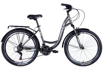 Велосипед ST 26" Formula OMEGA AM Vbr рама- с багажником задн St с крылом St 2024 (темно-сріблястий (м))