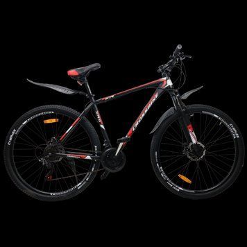 Велосипед CrossBike Racer 27.5" 17" Чорний-Червоний