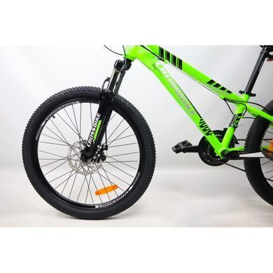 , 24", 12.5", Сталь, 21 швидкість, Салатовий, Дисковий механічний