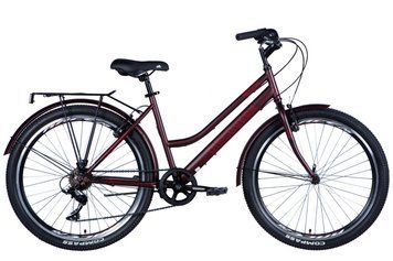 Велосипед ST 26" Discovery PRESTIGE WOMAN Vbr рама- " с багажником задн St с крылом St 2024 (червоний (м))