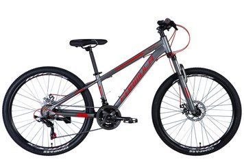 , 26", 13", Алюміній, 21, сіро-червоний (м), дискові 160/160