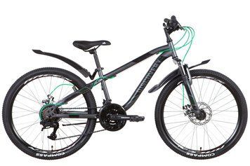 Велосипед 24" Discovery FLINT AM DD 2022 (темно-сірий із чорним (м))