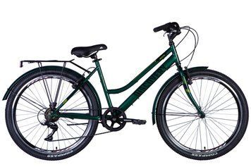 Велосипед ST 26" Discovery PRESTIGE WOMAN Vbr рама- " с багажником задн St с крылом St 2024 (зелений)