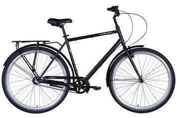Велосипед ST 28" Dorozhnik COMFORT MALE рама- " с багажником задн St с крылом St 2024 (чорний (м))