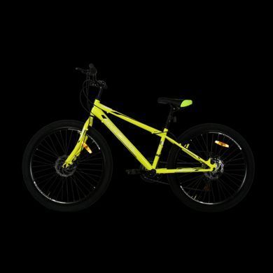 , 26", 13", Сталь, 21 швидкість, Жовтий, Дисковий механічний