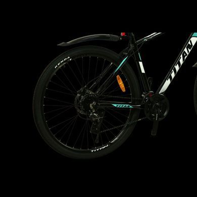 Велосипед Titan Gefest 2022 29" 20" Чорний-Білий-Бірюзовий
