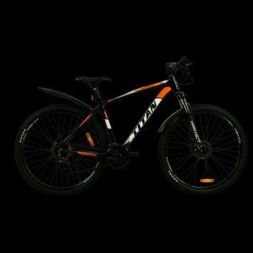Велосипед Titan Gefest 2022 29" 20" Чорний-Білий-Помаранчевий