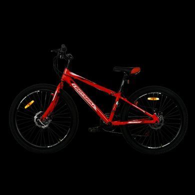 , 26", 13", Сталь, 21 швидкість, Червоний, Дисковий механічний
